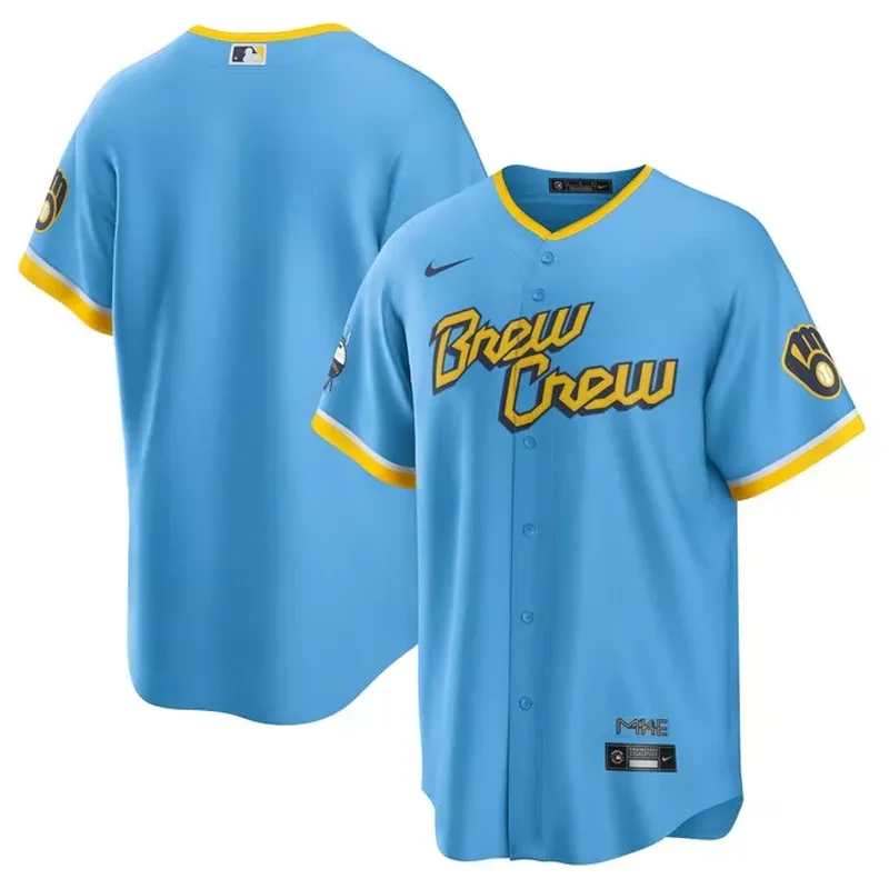 Milwaukee Brewers City Connect Team Jersey Powder Blue