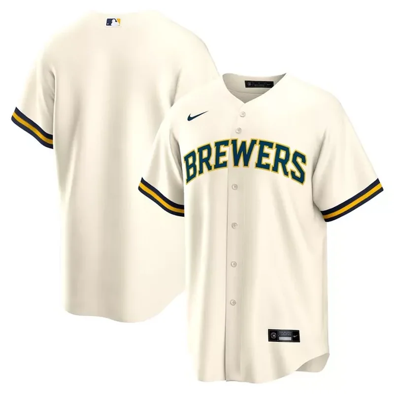 Milwaukee Brewers Womens Home Custom Jersey Cream - Image 2