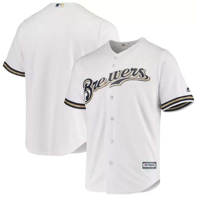 Milwaukee Brewers Majestic Team Official Jersey White