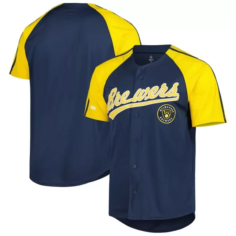 Christian Yelich Milwaukee Brewers 50th Season Alternate Player Jersey Navy - Image 2