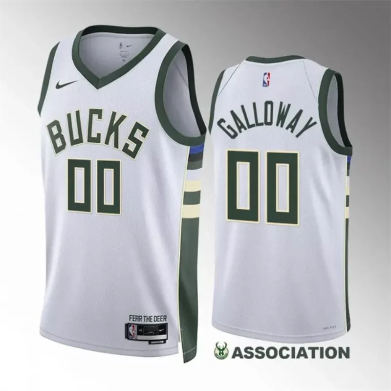 Milwaukee Bucks custom white 2022 23association edition swingman jersey Basketball jersey - Image 3