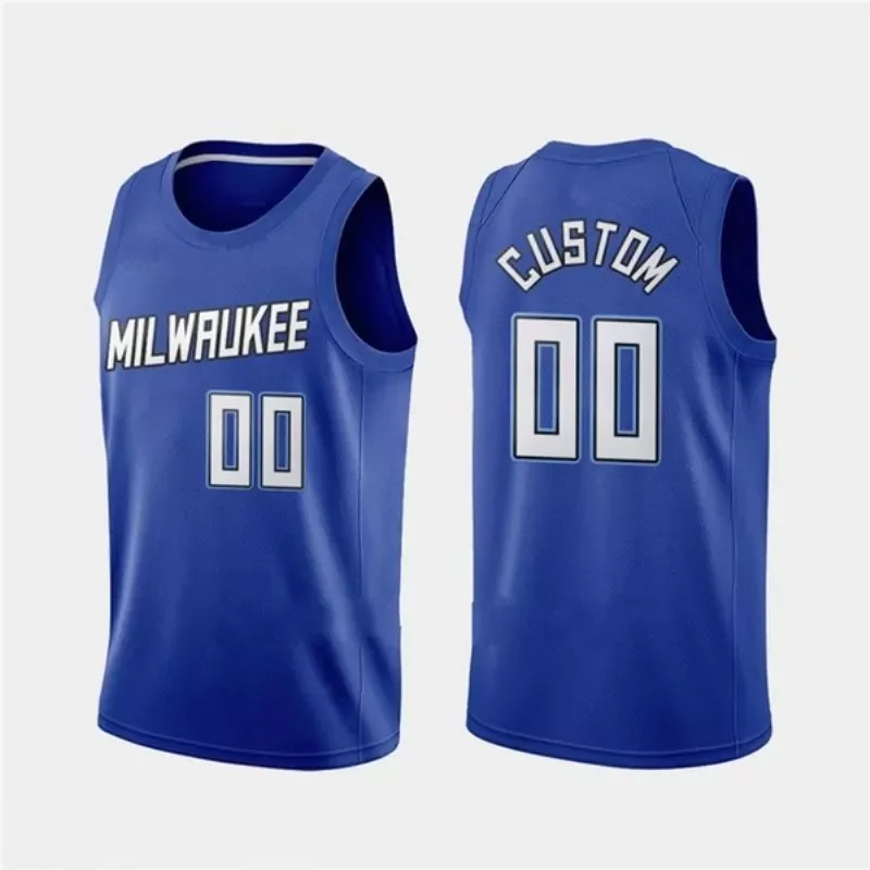 Milwaukee Bucks 2020 NBA New Arival Personalized Custom Blue Jersey