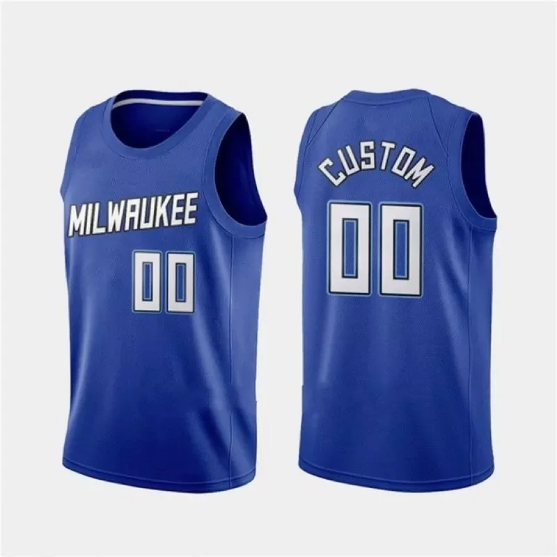 Milwaukee Bucks Giannis Antetokounmpo #34 NBA 2020 New Arrival Blue Jersey - Image 3