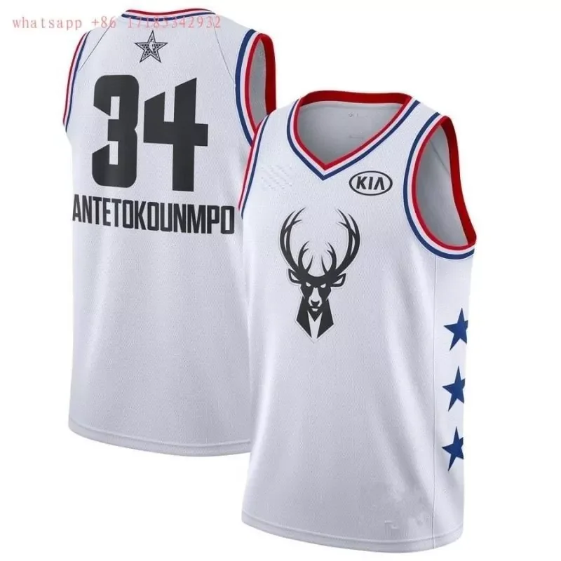 Milwaukee Bucks Giannis Antetokounmpo #34 NBA 2020 New Arrival Blue Jersey - Image 2