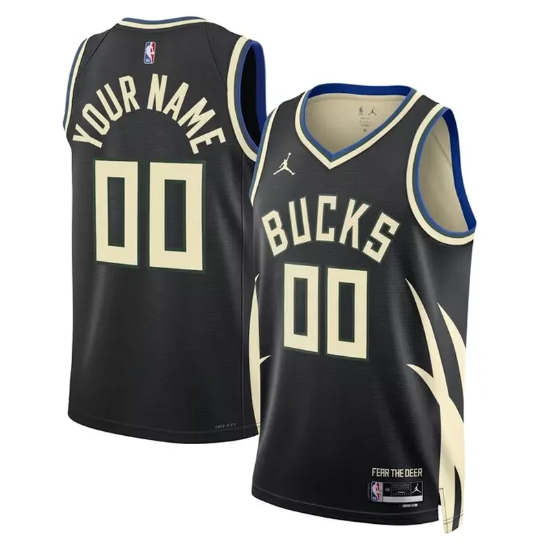 Milwaukee Bucks Jordan Brand Unisex 2022/23 Custom Jersey Statement Edition Black