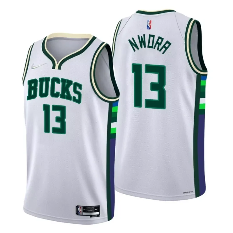 Milwaukee Bucks Jrue Holiday #21 NBA Basketball City White Jersey Bucks Fans - Image 2