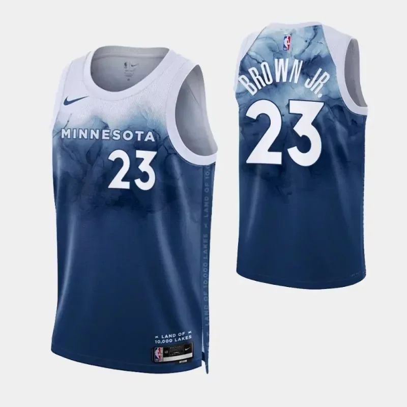 Minnesota Timberwolves #4 Rob Dillingham 2024 Draft Icon Edition Navy 75th Basketball jersey - Image 5