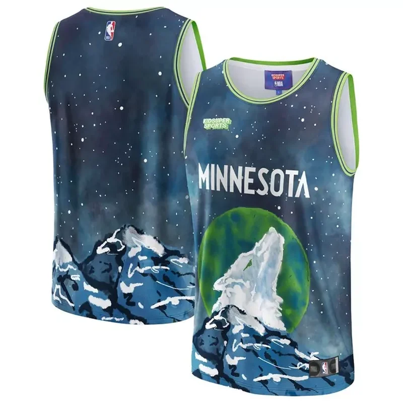 Kevin Garnett Minnesota Timberwolves 2003/04 Classics NBA 75th Anniversary Diamond Jersey Blue - Image 2