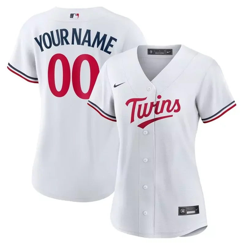 Minnesota Twins Womens Home Custom Jersey White
