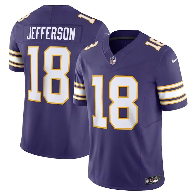 Minnesota Vikings Garrett Bradbury Purple 100th Season Vapor Elite Jersey - Image 3