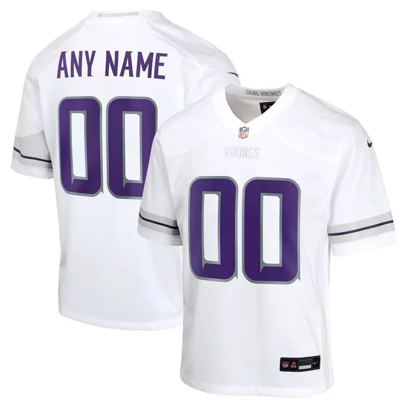 Minnesota Vikings Alternate Custom Game Jersey White