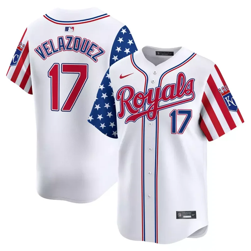 MJ Melendez Kansas City Royals 2024 Independence Day Vapor Premier Limited Jersey All Stitched - Image 2