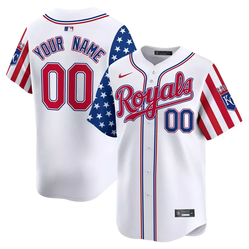 MJ Melendez Kansas City Royals 2024 Independence Day Vapor Premier Limited Jersey All Stitched - Image 4