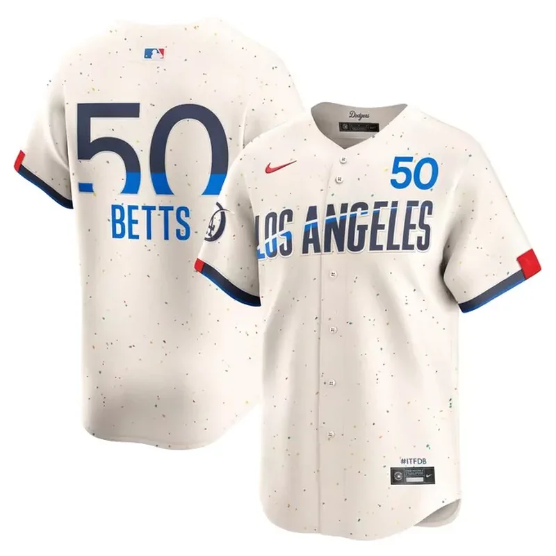 Mookie Betts Los Angeles Dodgers 2024 City Connect Player Jersey Cream