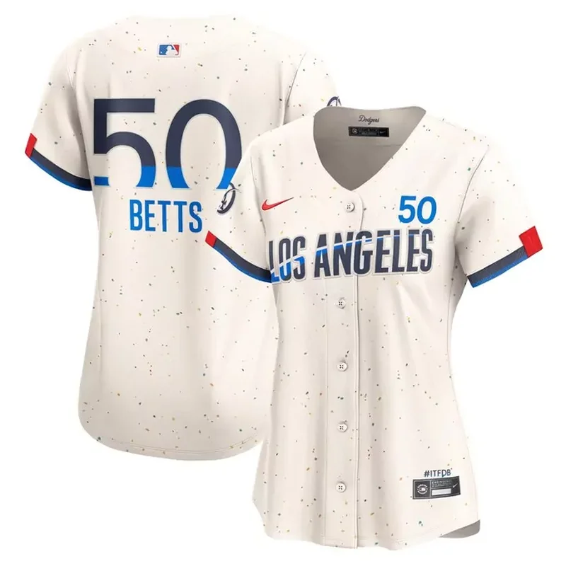 Mookie Betts Los Angeles Dodgers Womens 2024 City Connect Player Jersey Cream