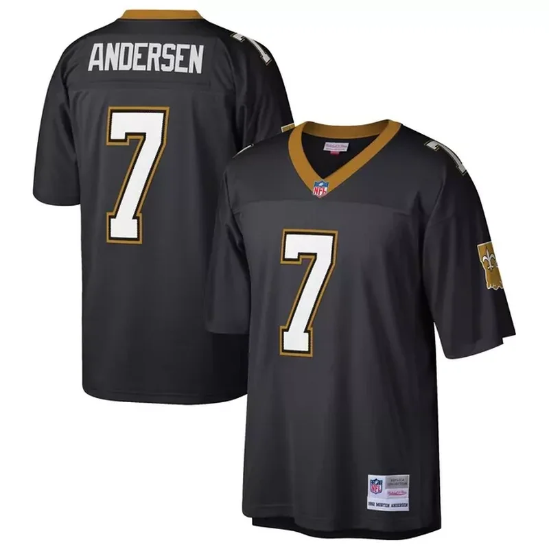 Morten Andersen New Orleans Saints Retired Player Legacy Jersey Black