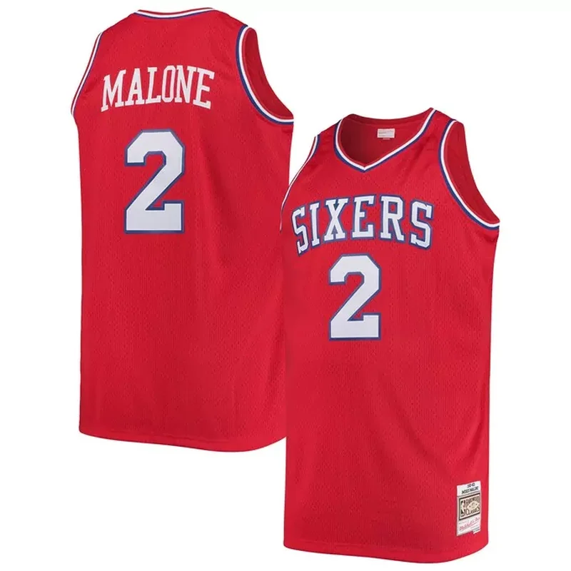 Moses Malone Philadelphia 76ers 1982/83 Classics Jersey Red