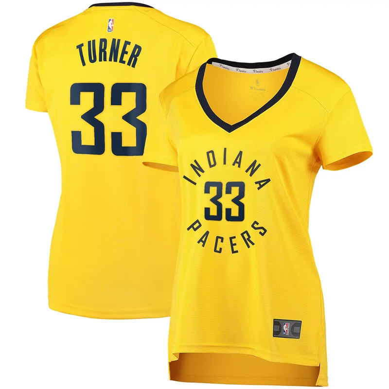 Goga Bitadze Indiana Pacers Fast Break Player Jersey - Statement Edition - Gold NBA - Image 5