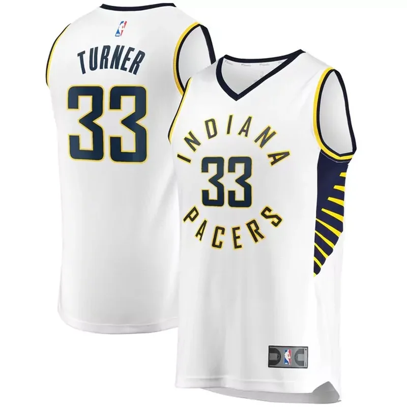 Myles Turner Indiana Pacers Fast Break Player Jersey White Association Edition