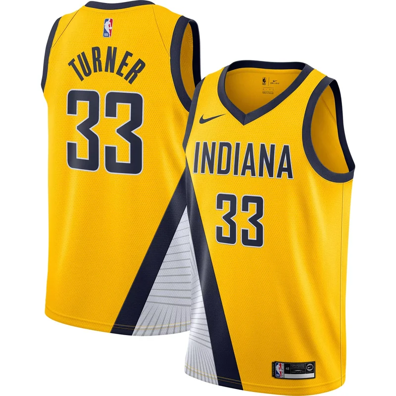 Myles Turner Indiana Pacers Finished Jersey Gold - Statement Edition NBA