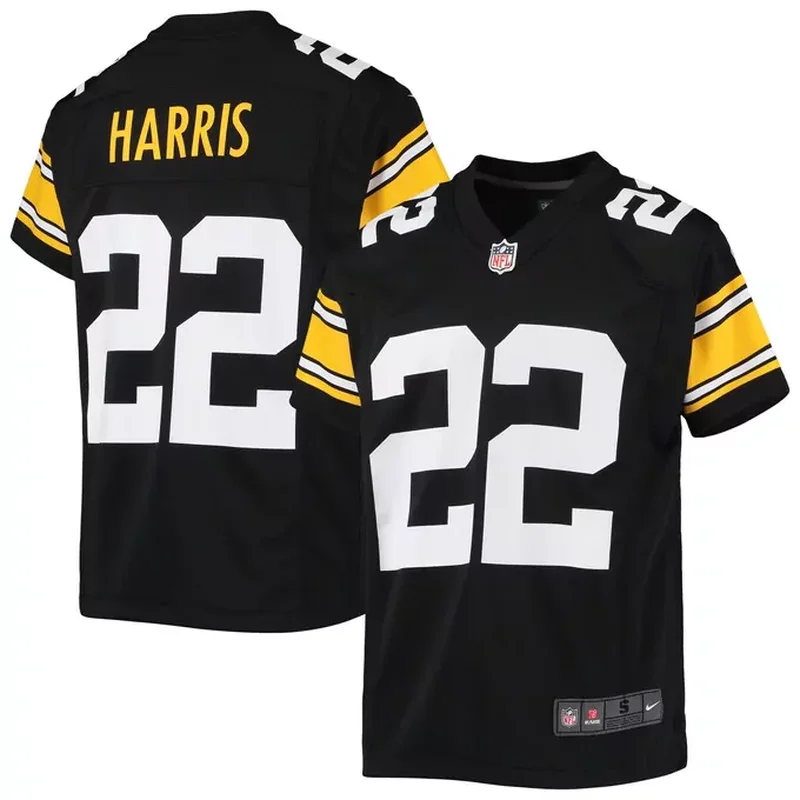 Terry Bradshaw Pittsburgh Steelers Throwback Retired Player Jersey Black - Image 3