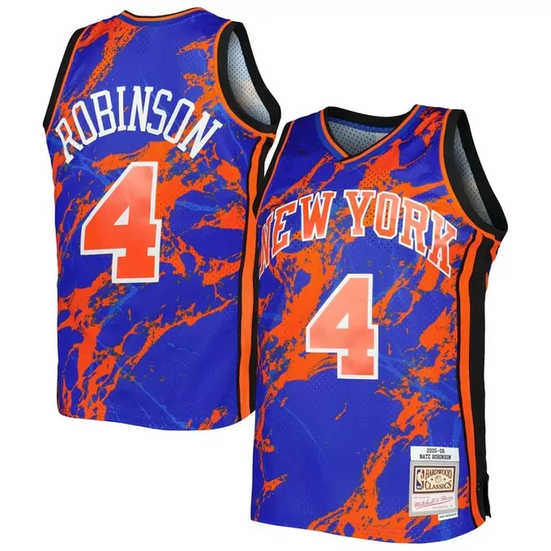 New York Knicks NBA & KidSuper Studios by Unisex Hometown Jersey White - Image 4