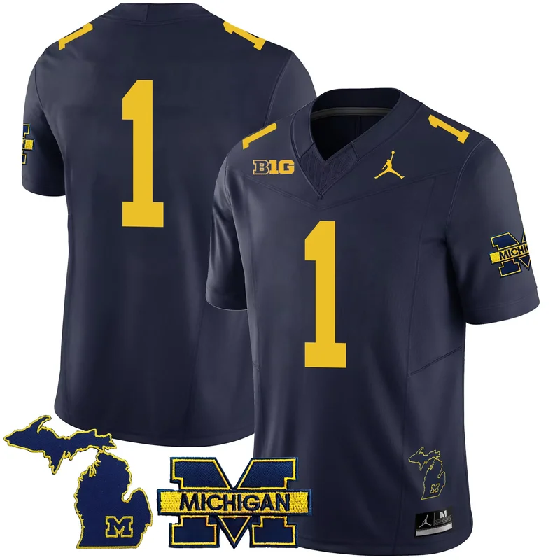 Alternate michigan wolverines rose bowl patch jersey all stitched - Image 4