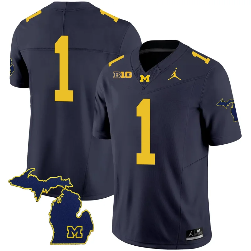 Maize Tom Brady michigan wolverines 2023 special jersey all stitched - Image 2
