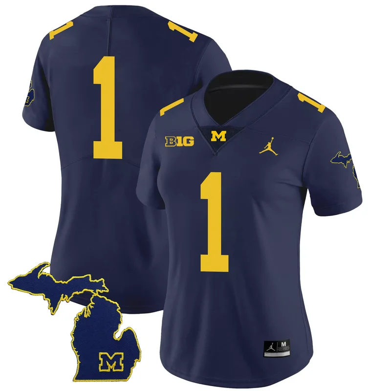 Maize Blake Corum michigan wolverines tm42 patch jersey all stitched - Image 3