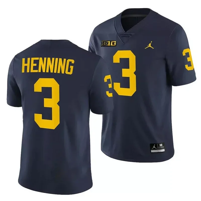 Black michigan wolverines 2024 vapor Gold custom jersey all stitched - Image 5