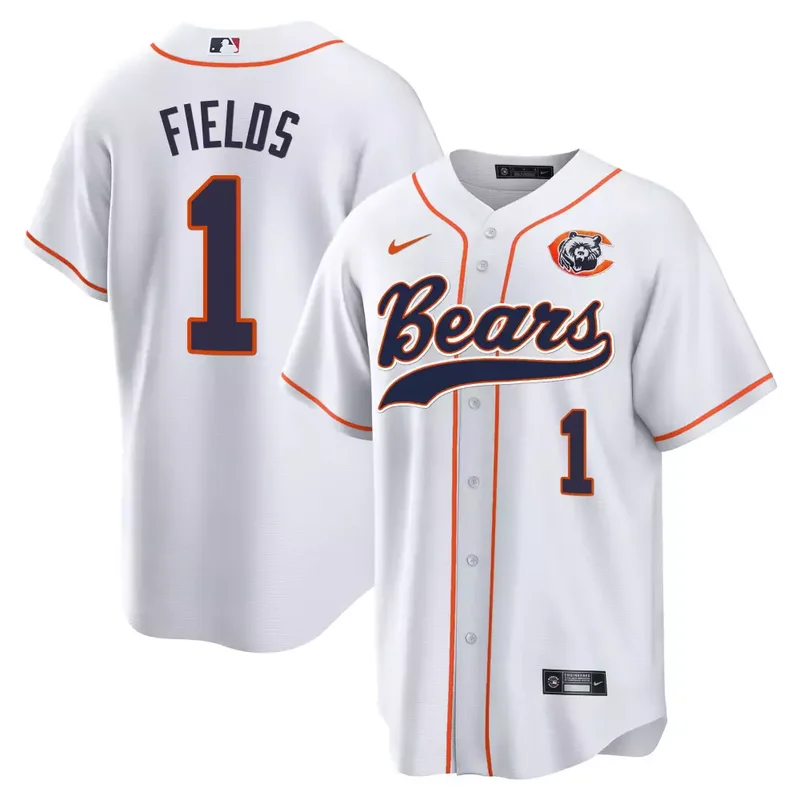 Navy Walter Payton Bears Throwback Baseball Jersey All Stitched - Image 4