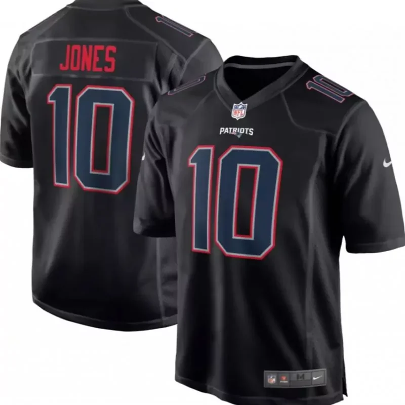 new england patriots #10 mac jones black stitched football Football jersey