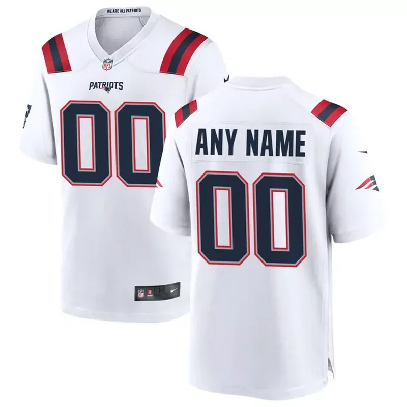 New England Patriots Custom Game Jersey White