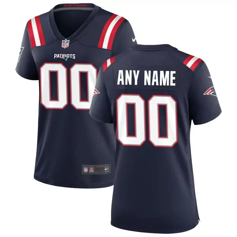 New England Patriots Womens Custom Game Jersey Navy