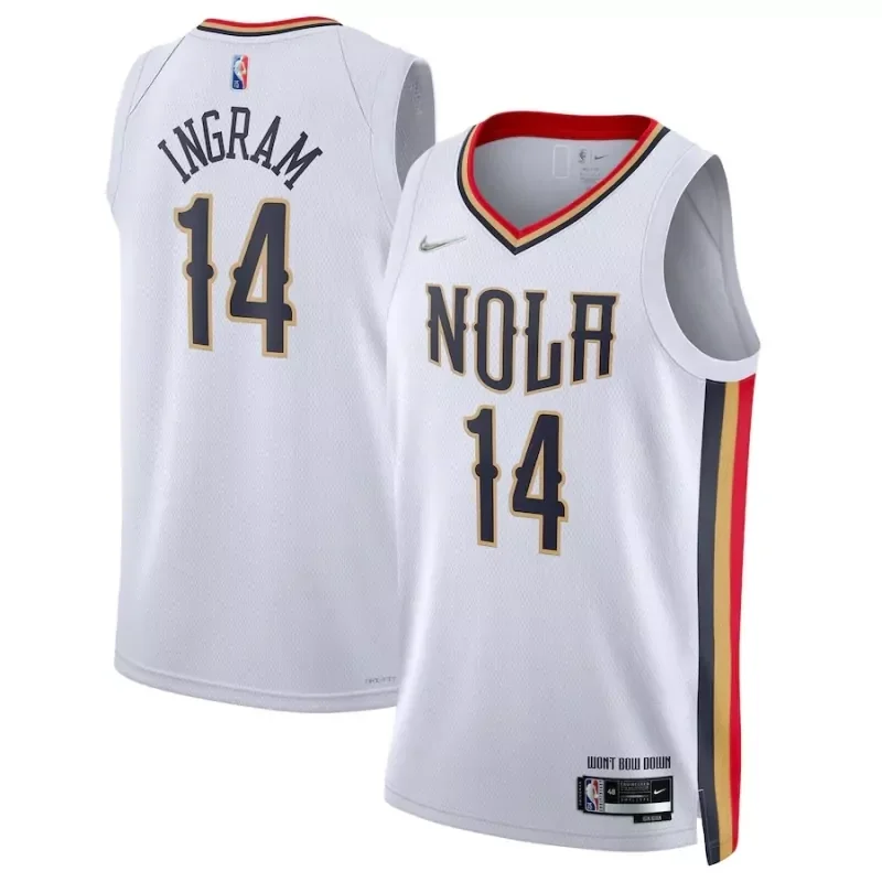 new orleans pelicans #1 zion williamson 202122 city edition white Basketball jersey - Image 2