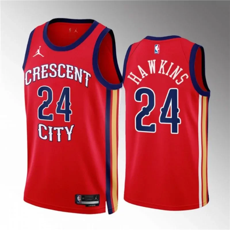 New Orleans Pelicans #1 Zion Williamson Red 2022 23 Statement Edition Stitched Jersey - Image 2
