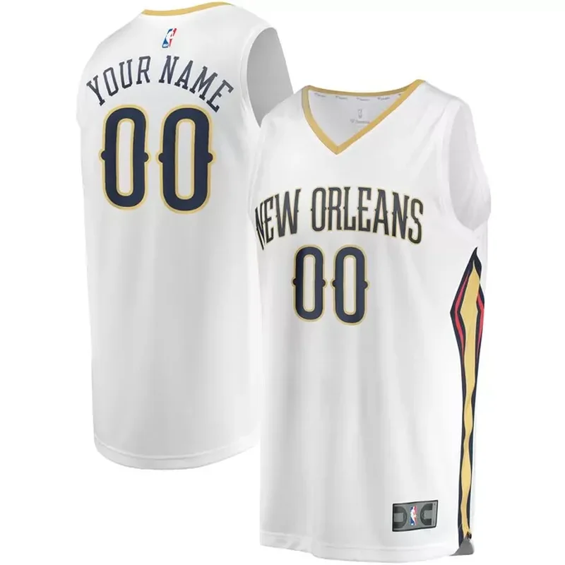 New Orleans Pelicans Unisex Custom Fast Break Jersey Association Edition White