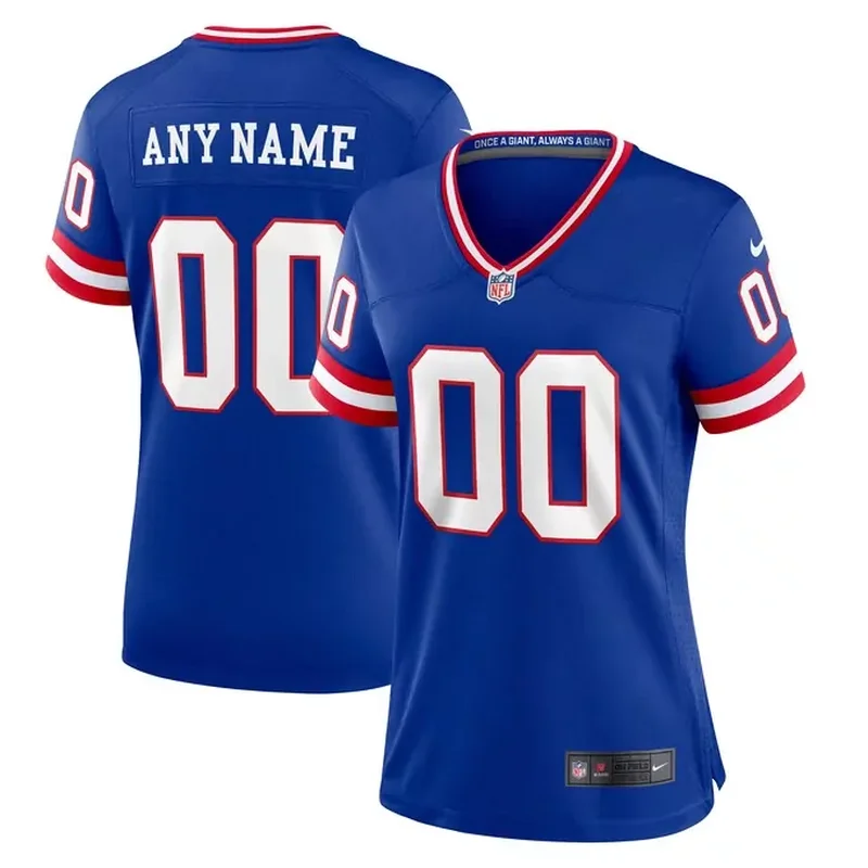 New York Giants Womens Classic Custom Game Jersey Royal