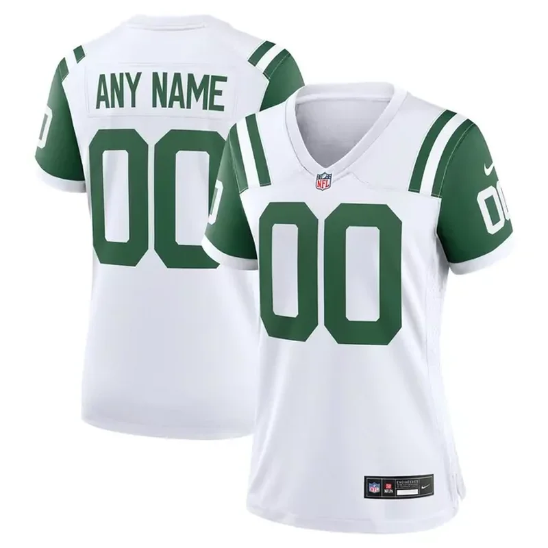New York Jets Womens Classic Alternate Custom Jersey White