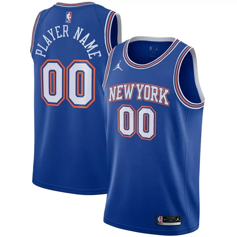 RJ Barrett New York Knicks Fast Break Player Jersey Statement Edition Navy - Image 4