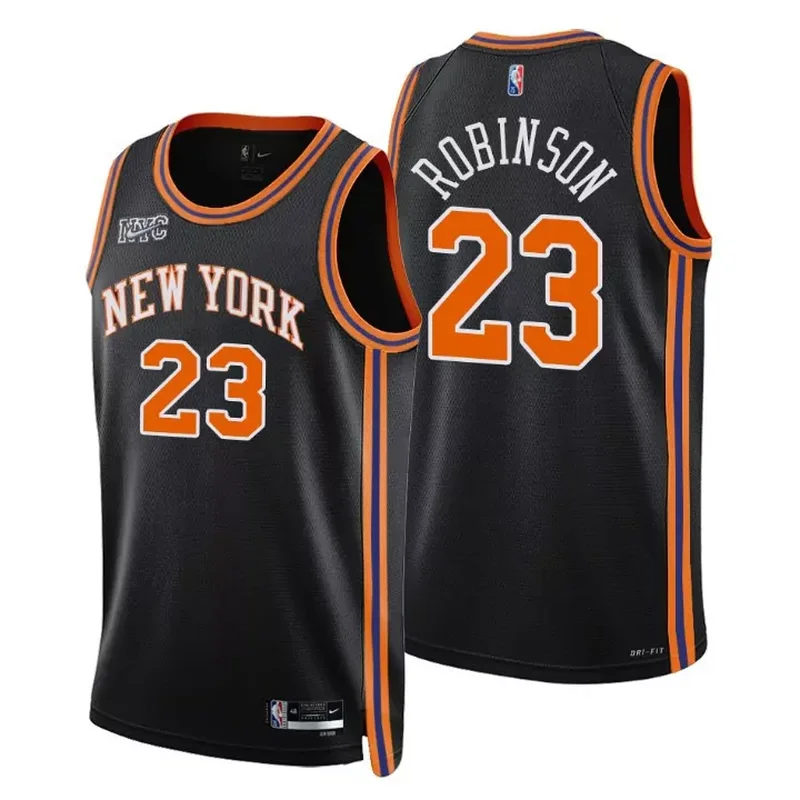 Patrick Ewing New York Knicks Hardwood Classics 1991-92 Hyper Hoops Jersey - Blue NBA - Image 4