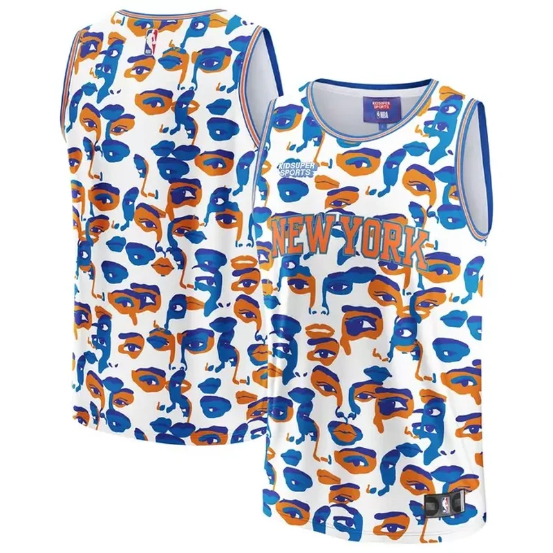 New York Knicks NBA & KidSuper Studios by Unisex Hometown Jersey White