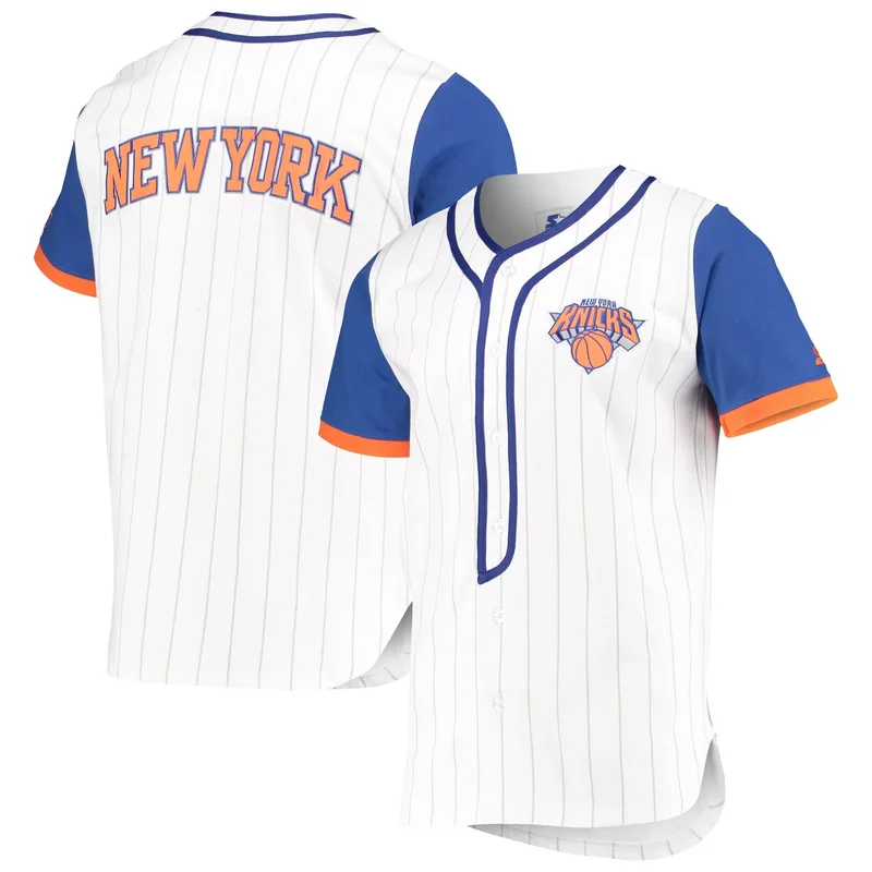 New York Knicks Starter Scout Baseball Fashion Jersey - White NBA