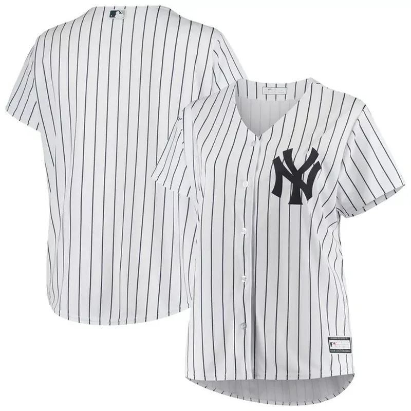 New York Yankees Womens Plus Size Sanitized Team Jersey White