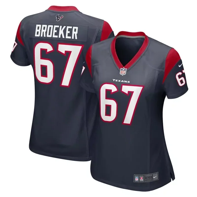 Nick Broeker Houston Texans Womens Team Game Jersey Navy
