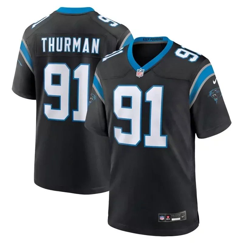 Nick Thurman Carolina Panthers Team Game Jersey Black