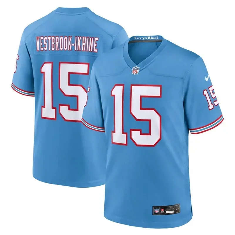 Eddie George Tennessee Titans Womens Game Retired Player Jersey Navy - Image 4