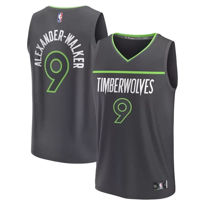Nickeil Alexander-Walker Minnesota Timberwolves Fast Break Player Jersey Statement Edition Black