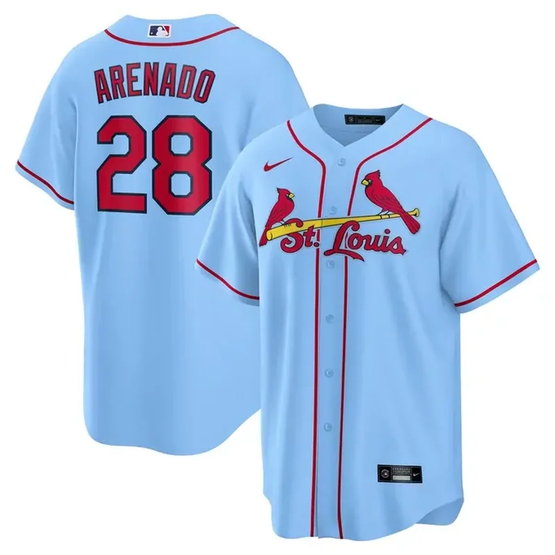 St Louis Cardinals Home Blank Jersey White - Image 2
