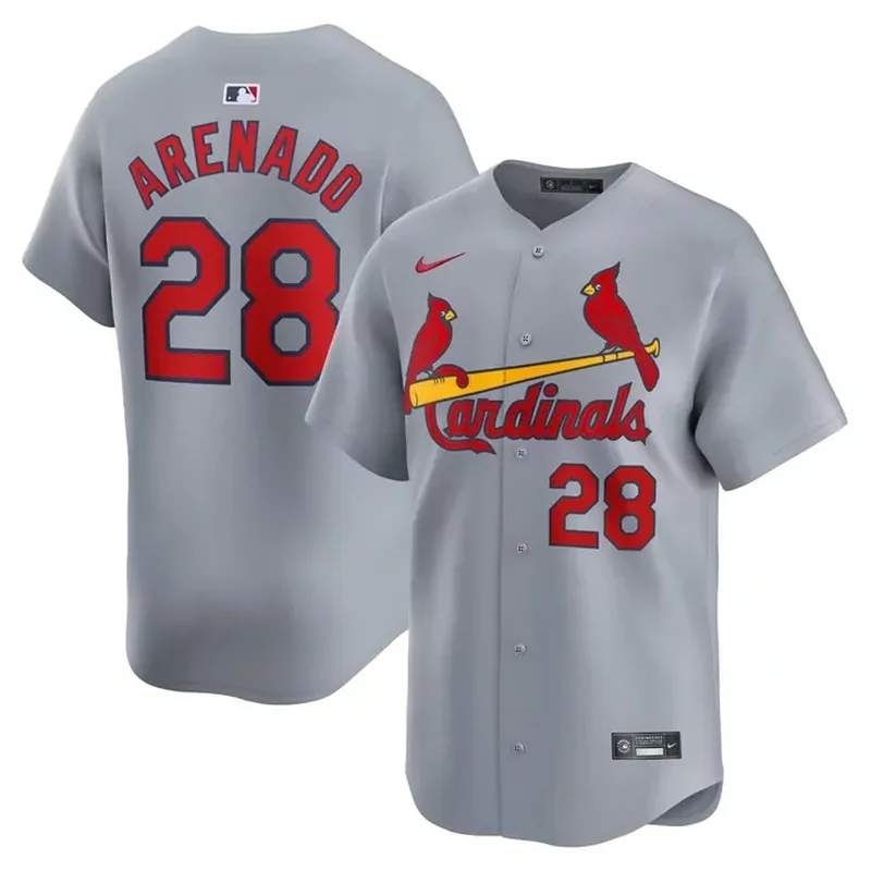 St Louis Cardinals Stitches Button-Down Fashion Jersey Red - Image 2